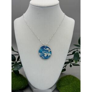 Handmade Ocean Wave Pendant Necklace